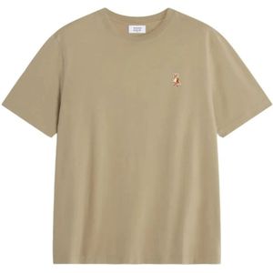 Maison Kitsuné, Heren, Tops, Beige, Maat: L