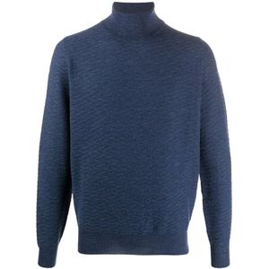 Canali, Heren, Truien, Blauw, Maat: 3XL Wol,