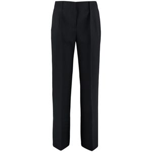 Jil Sander, Dames, Broeken, Zwart, Maat: S Wol,