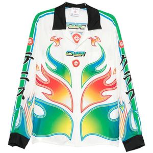 Casablanca, Heren, Overhemden, Veelkleurig, Maat: 2XL Zijde,