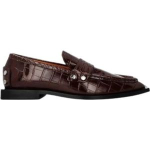 Ganni, Dames, Schoenen, Bruin, Maat: 36 EU Leer,