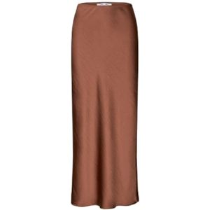 Samsøe Samsøe - Saagneta Long Skirt - Maxi-rok - Bruin - Satijn