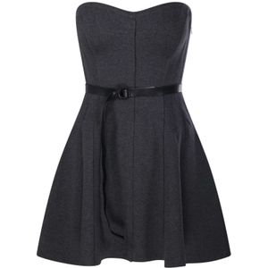 Norma Kamali, Dames, Jurken, Grijs, Maat: M Katoen,