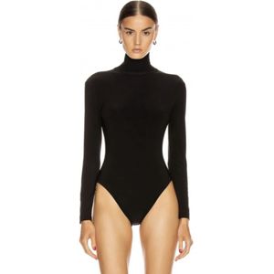 Norma Kamali, Dames, Tops, Zwart, Maat: S Leer,