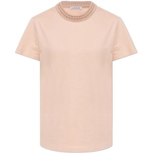 Moncler, Dames, Tops, Roze, Maat: S Katoen,