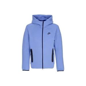 Nike Tech Fleece Hoodie met rits , Blue , Heren , Maat: S