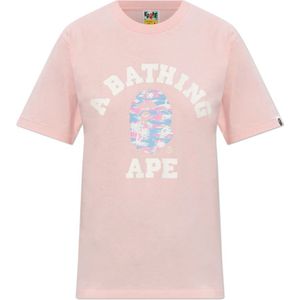 A Bathing Ape, Dames, Tops, Roze, Maat: XS Katoen,