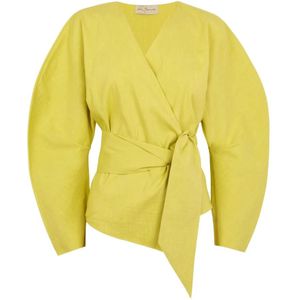 Cortana, Dames, Blouses & Shirts, Groen, Maat: 2XS Viscose,