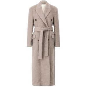 Golden Goose, Dames, Mantels, Grijs, Maat: L Leer,