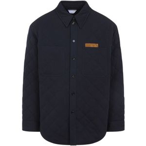 Bottega Veneta, Heren, Overhemden, Blauw, Maat: S Katoen,