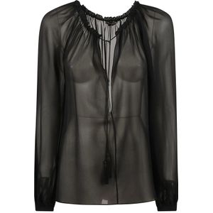 Tom Ford, Dames, Blouses & Shirts, Zwart, Maat: 3XS Zijde,