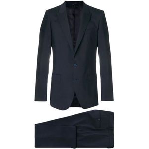 Dolce & Gabbana, Heren, Pakken, Blauw, Maat: 2XL Wol,