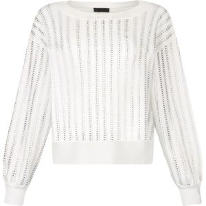 Liu Jo, Dames, Truien, Wit, Maat: XS Viscose,