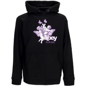Obey, Dames, Sweatshirts & Hoodies, Zwart, Maat: M Fleece,