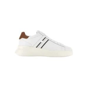 Hogan Witte leren sneakers , White , Heren , Maat: 40 1/2 EU