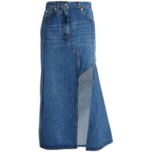 Alexander McQueen, Dames, Rokken, Blauw, Maat: S Katoen,