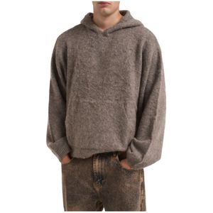 Represent, Heren, Sweatshirts & Hoodies, Bruin, Maat: M Wol,