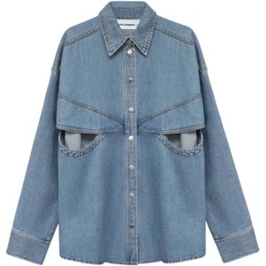 Margaux Lonnberg, Dames, Blouses & Shirts, Blauw, Maat: XS Denim,