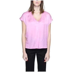Rinascimento, Dames, Blouses & Shirts, Roze, Maat: M Viscose,