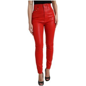 Dolce & Gabbana - Skinny Jeans - Rood - Hoge Taille