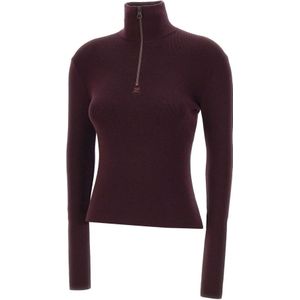 Courrèges, Dames, Truien, Bruin, Maat: XS Wol,