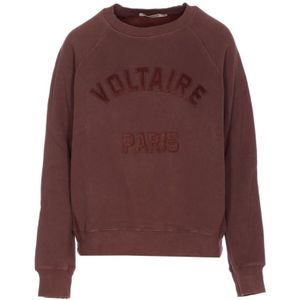 Zadig & Voltaire, Dames, Sweatshirts & Hoodies, Rood, Maat: L Katoen,