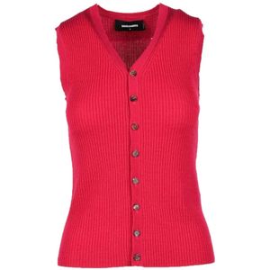 Dsquared2, Dames, Truien, Roze, Maat: S Wol,