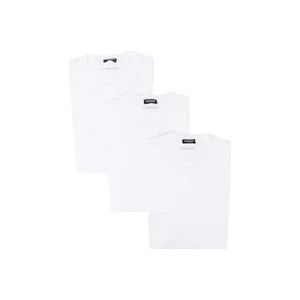 Dsquared2 Cotton Stretch T-Shirt Tri-Pack voor Heren , White , Heren , Maat: M