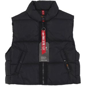 Alpha Industries, Dames, Jassen, Zwart, Maat: S Poliester,