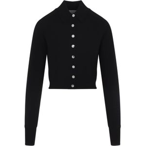 Sportmax, Dames, Truien, Zwart, Maat: M Wol,