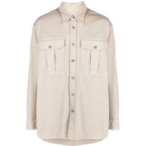 Dries Van Noten, Heren, Overhemden, Beige, Maat: L Katoen,