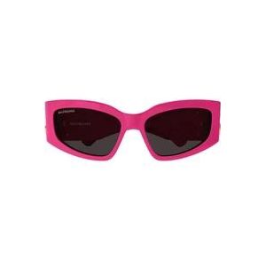 Balenciaga Rechthoekige zonnebril Bb0321S Dynasty Line , Pink , Dames , Maat: 57 MM