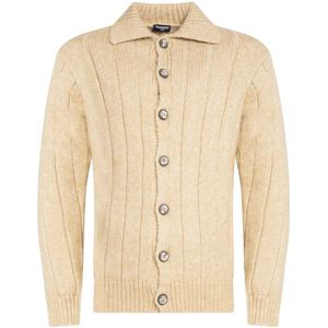 Franzese Collection, Heren, Truien, Beige, Maat: M Wol,