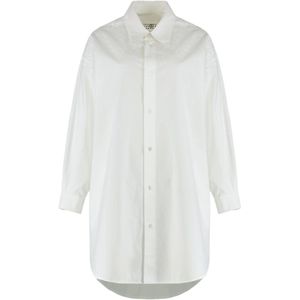 MM6 Maison Margiela, Dames, Blouses & Shirts, Wit, Maat: M Katoen,