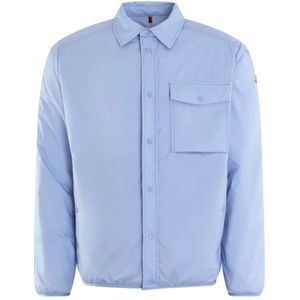 Moncler, Heren, Jassen, Blauw, Maat: L