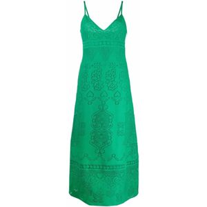 Valentino, Dames, Jurken, Groen, Maat: XS Katoen,