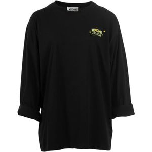 Moschino, Dames, Tops, Zwart, Maat: S