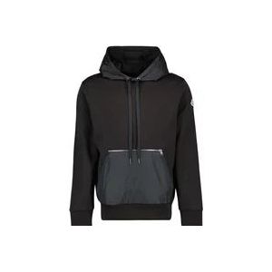 Moncler Bi-materiaal Sweatshirt , Black , Heren , Maat: L