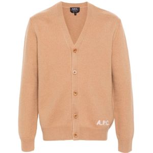 A.p.c., Heren, Truien, Bruin, Maat: L Wol,