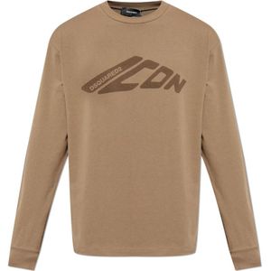 Dsquared2, Heren, Tops, Groen, Maat: L Katoen,