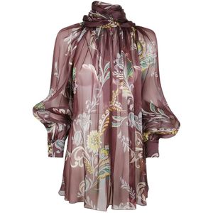 Etro, Dames, Blouses & Shirts, Veelkleurig, Maat: 2XS Zijde,
