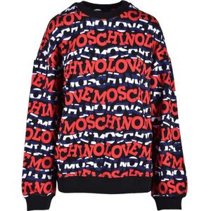 Love Moschino, Dames, Sweatshirts & Hoodies, Veelkleurig, Maat: M Katoen,