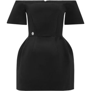 Philipp Plein, Dames, Jurken, Zwart, Maat: XS Zijde,