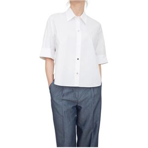 Liu Jo - Overhemdblouse - Korte Mouwen - Boxy Pasvorm - 100% CO-stof