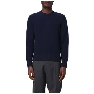 Thom Browne, Heren, Truien, Blauw, Maat: M Kasjmier,