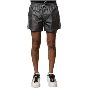 Dolce & Gabbana, Heren, Korte broeken, Grijs, Maat: S Poliester,