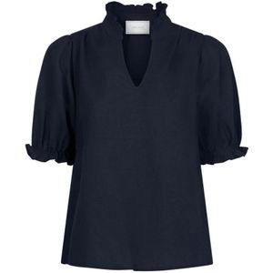 Neo Noir, Dames, Blouses & Shirts, Blauw, Maat: XS Katoen,