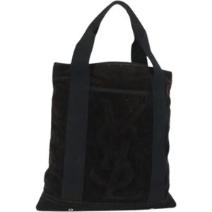 Saint Laurent Vintage, Dames, Pre-owned, Blauw, Maat: ONE Size Corduroy,