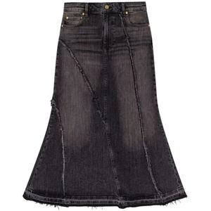 Ganni, Dames, Rokken, Grijs, Maat: S Denim,