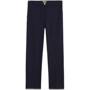 Oltre, Dames, Broeken, Blauw, Maat: 3XL Viscose,